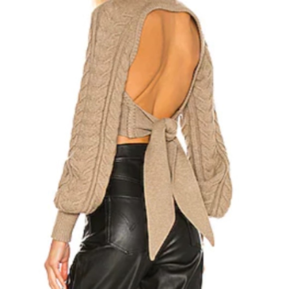 NWT Camila coehlo safaa knit backless sweater